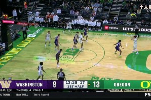 NCAA常规赛收官战 华盛顿大学 79 - 85 俄勒冈大学 集锦