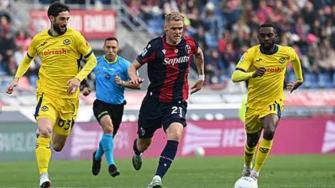 意甲-乔纳森·罗破门难救主 维罗纳客场2-1逆转博洛尼亚