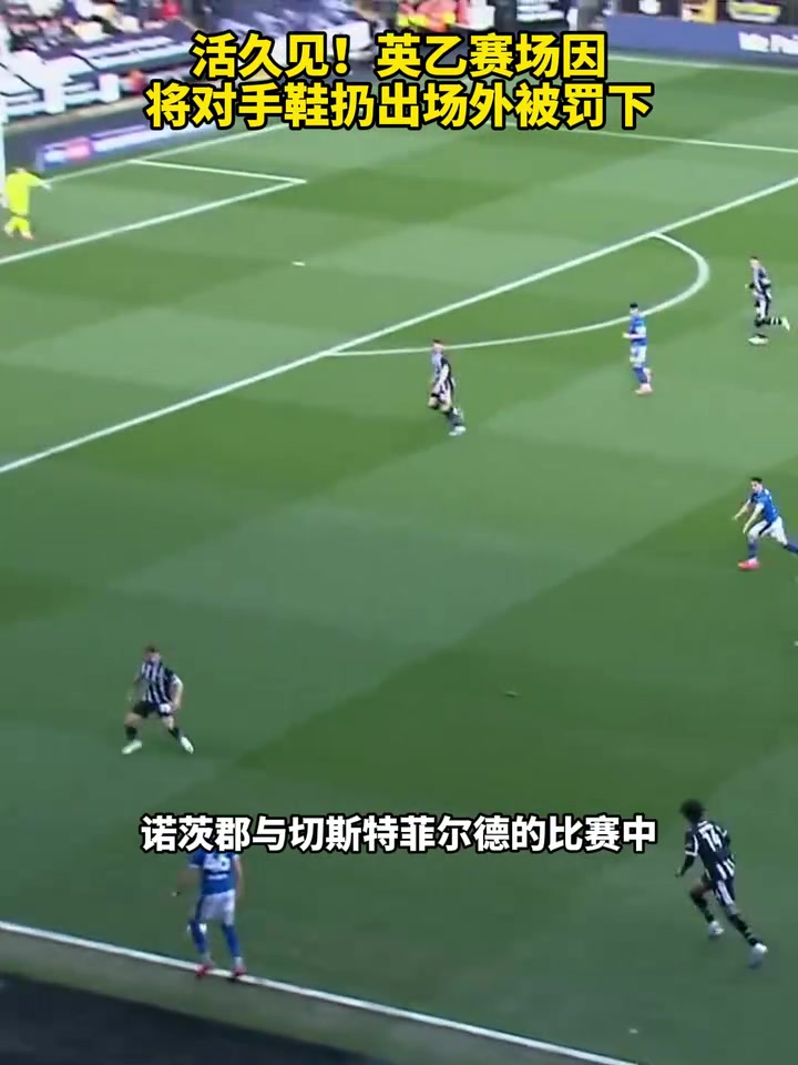 [赛事瞬间]上头了？英乙赛场因将对手鞋⬇️扔出场外被罚下！