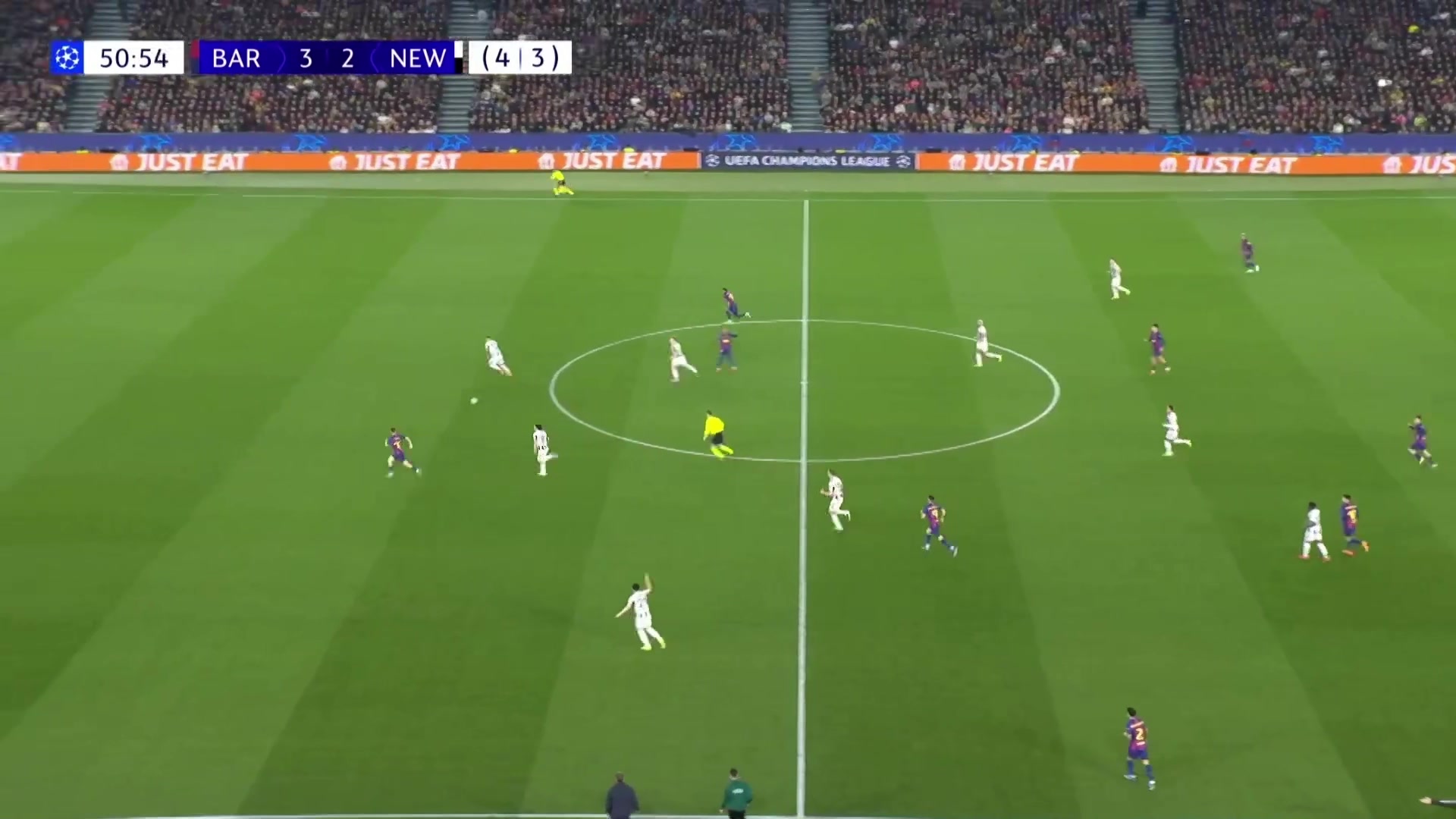 总比分5-3纽卡！拉菲尼亚不停球送直塞，费尔明单刀破门