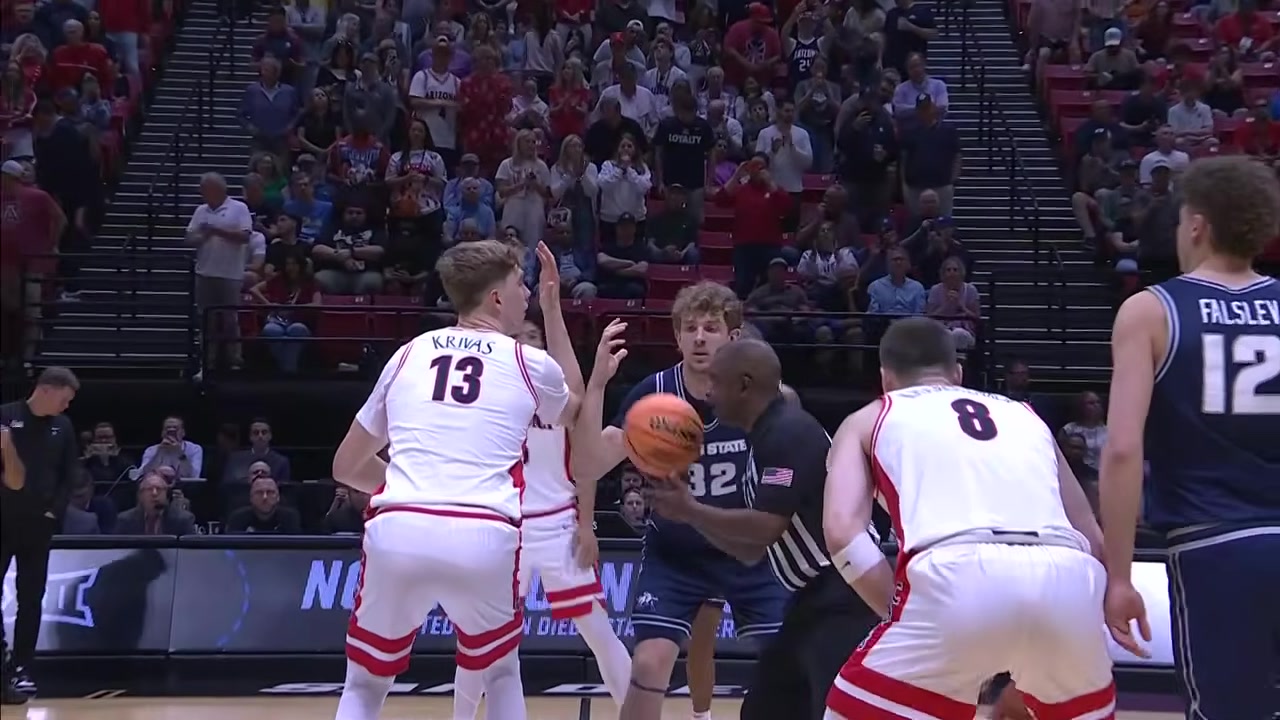 03月23日NCAA疯狂三月-32强赛 犹他州立66-78亚利桑那 全场集锦