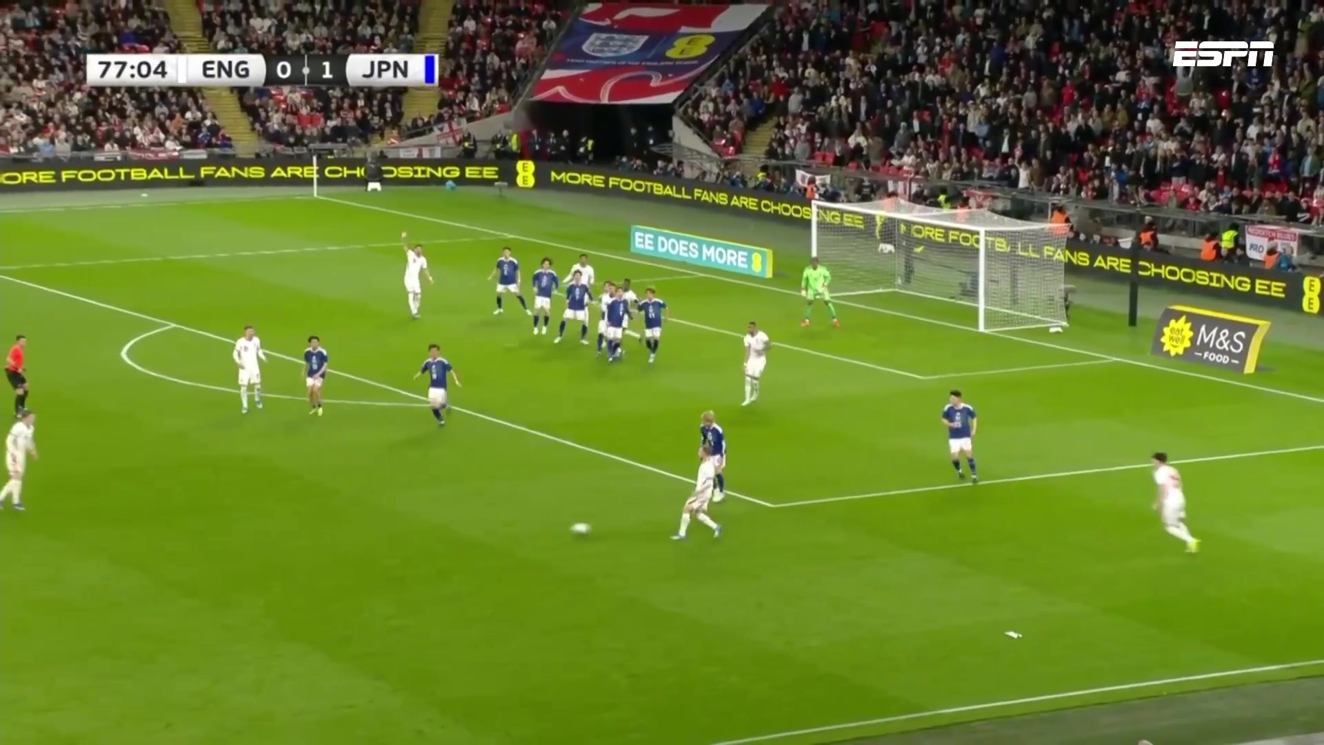 【集锦】友谊赛-三笘薰制胜球英格兰19射仅4射正 英格兰0-1日本