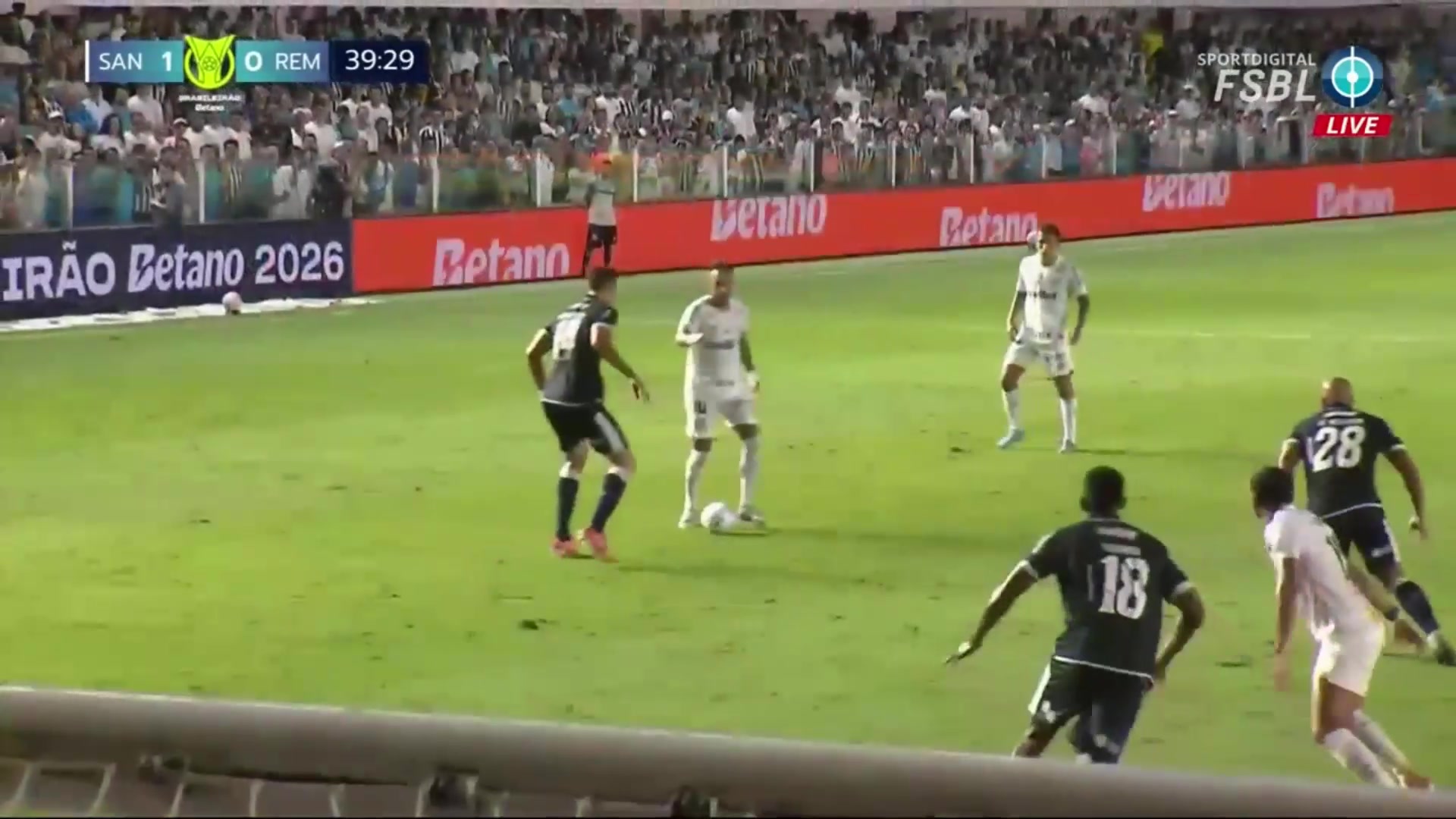 轻描淡写！内马尔妙传送助攻！特哈西奥诺停球打门得手！