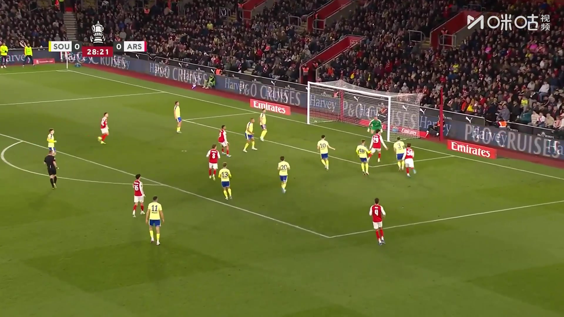 【集锦】足总杯-约克雷斯破门难救主 阿森纳爆冷1-2不敌圣徒