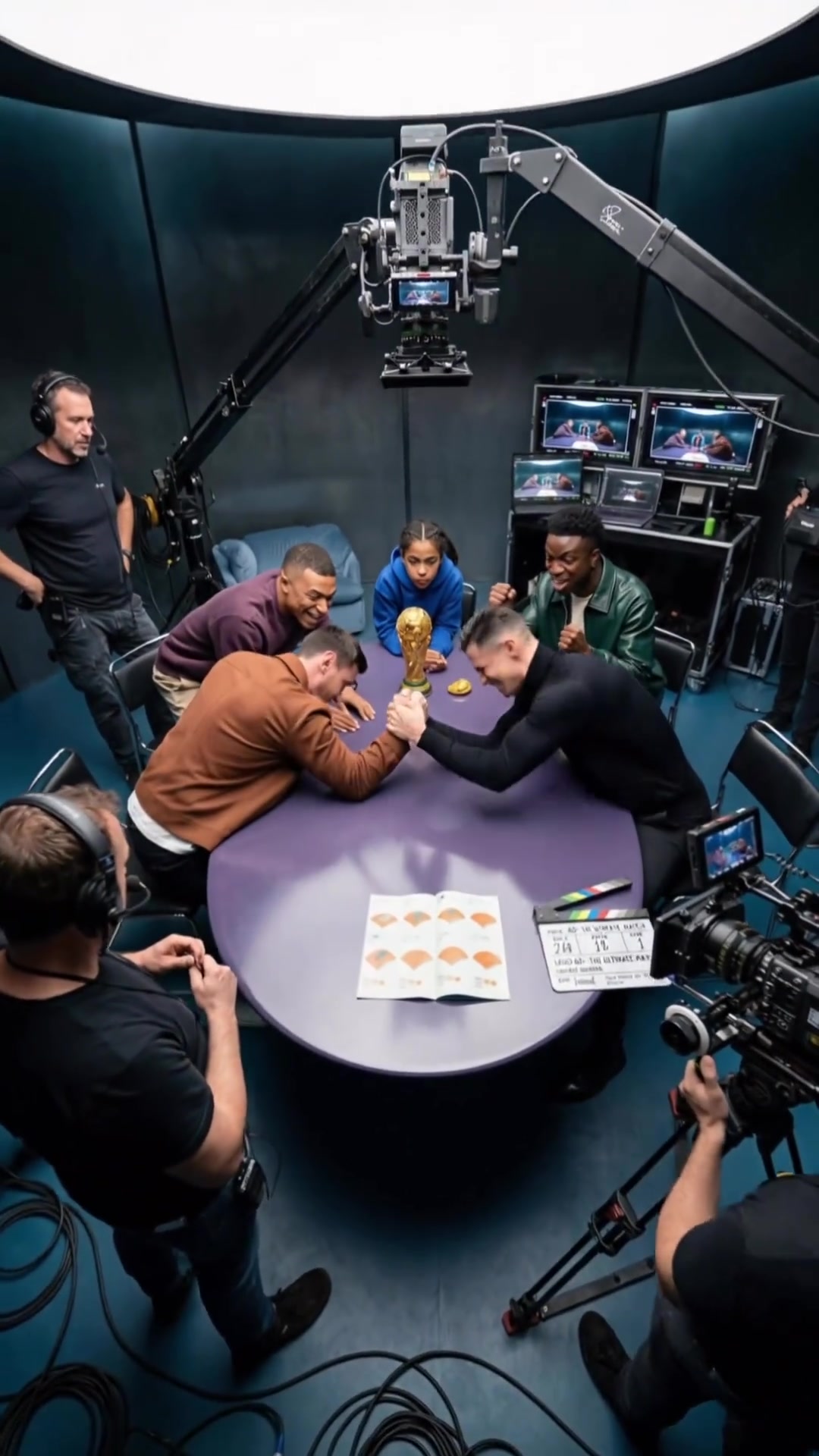 [推荐]网友自制乐高广告AI花絮：梅西和C罗扳手腕，梅西对着