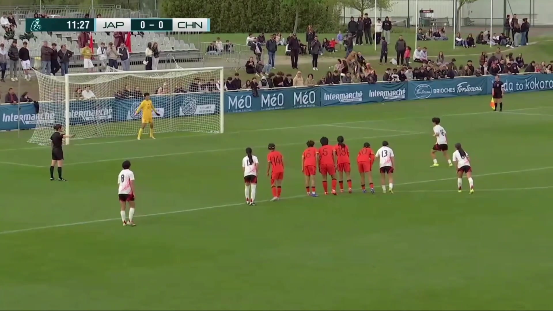 中国U16女足丢球!童苏欣犯规送点!林祐未点射破门!