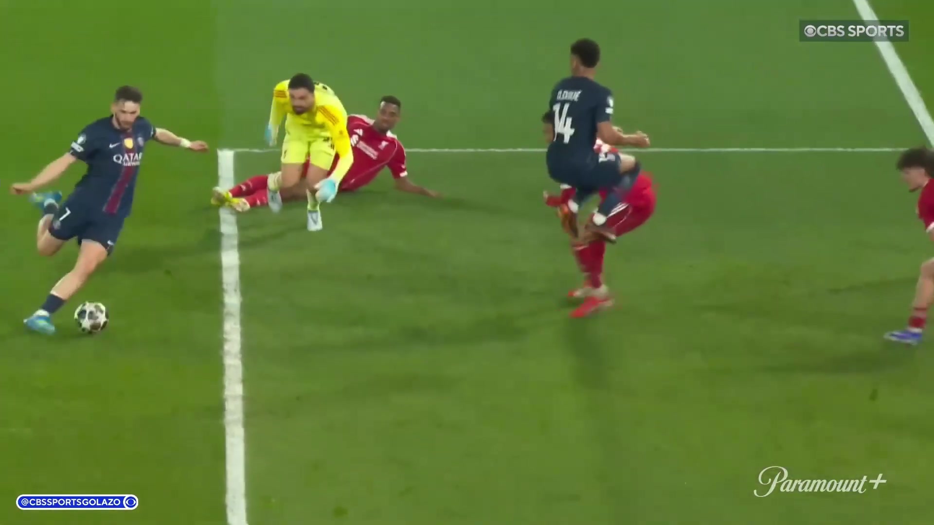 【集锦】欧冠-杜埃破门K77建功登贝莱屡失良机 巴黎主场2-0利物浦