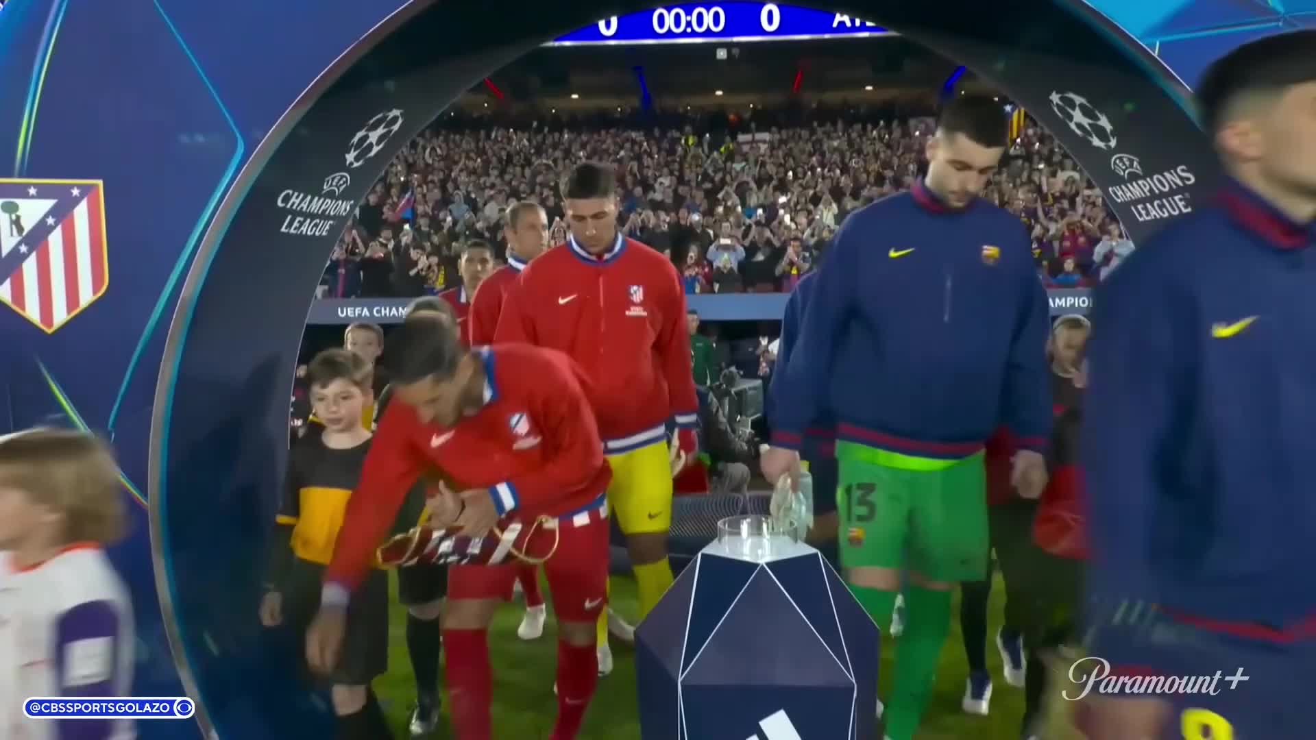 【集锦】欧冠-库巴西染红小蜘蛛任意球世界波 马竞2-0十人巴萨