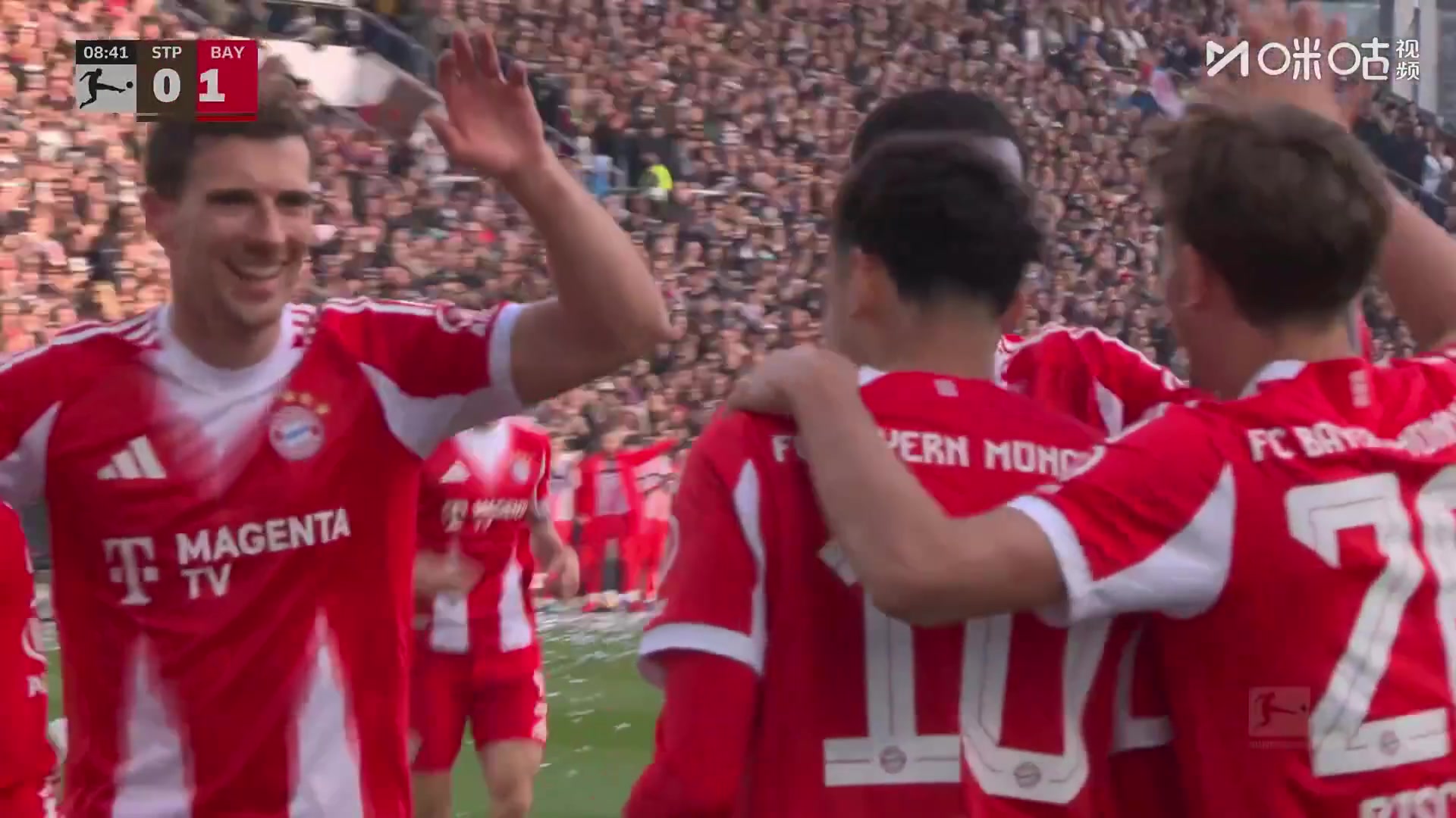 拜仁客场先下一城！穆西亚拉头球攻门得手，莱默尔精准传中助攻！