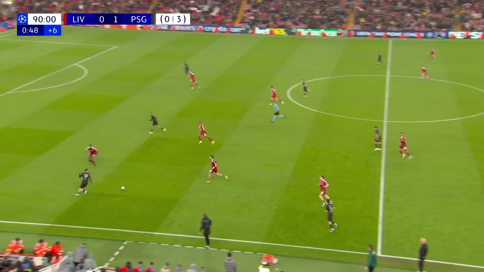 差距明显！登贝莱破门梅开二度，巴黎总比分4-0利物浦！