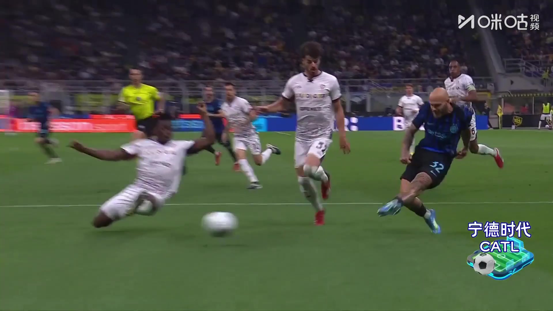 国米打破僵局！迪马尔科下底传中，图拉姆轻松推射破门！