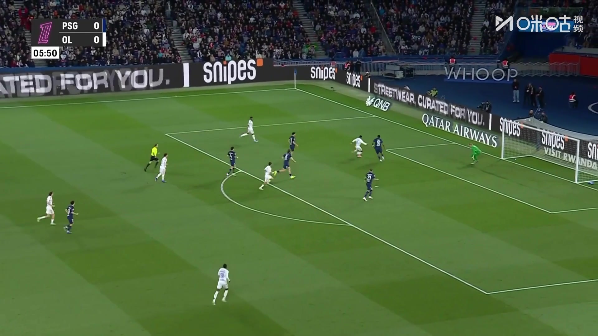 这射门力量！恩德里克小角度爆射破门，里昂开场闪击巴黎！