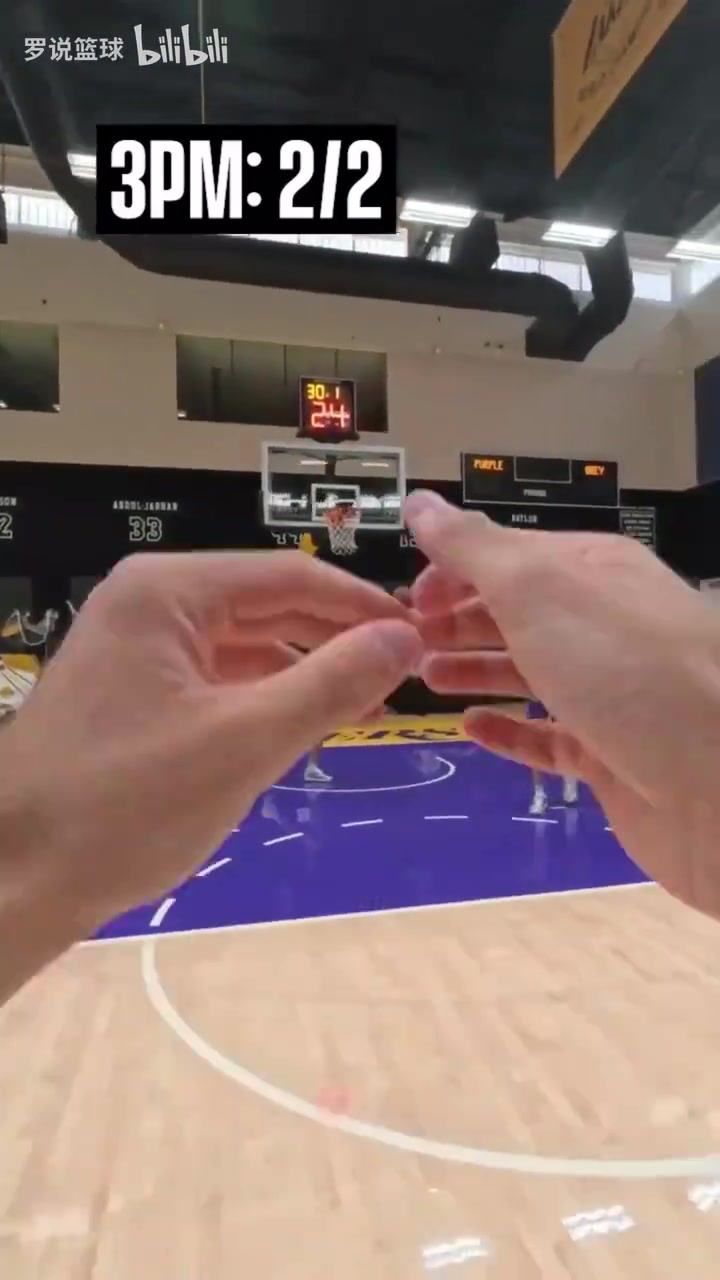 【今日爆点视频】变身神射沉浸式体验肯纳德第一视角：35秒三分