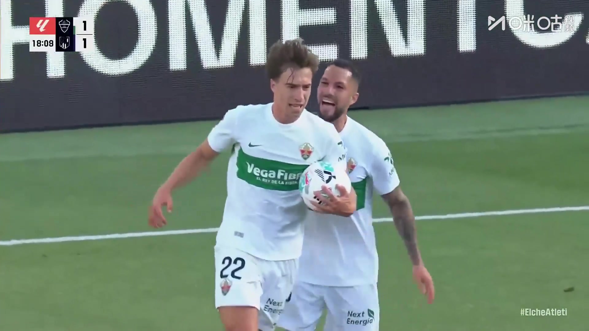 【集锦】西甲-阿尔马达染红+送点尼科双响 十人马竞2-3埃尔切