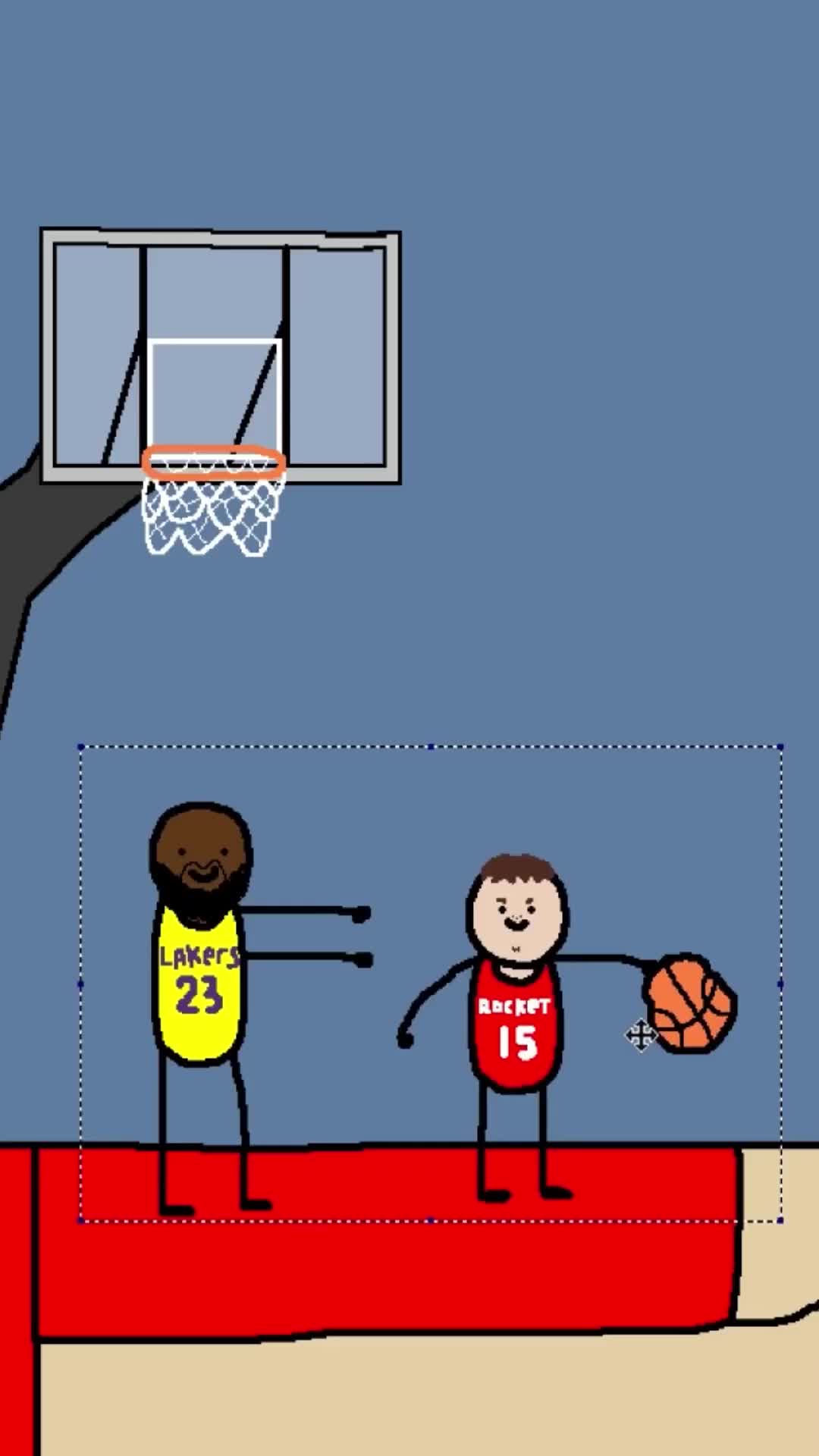 [值得一看]抽象画师用简笔画回顾：詹姆斯神奇绝平三分的全过程~