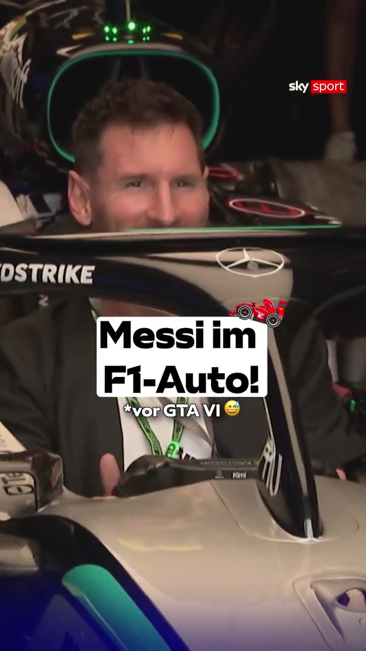 变身 F1 车手！梅西沉浸式体验梅赛德斯战车！