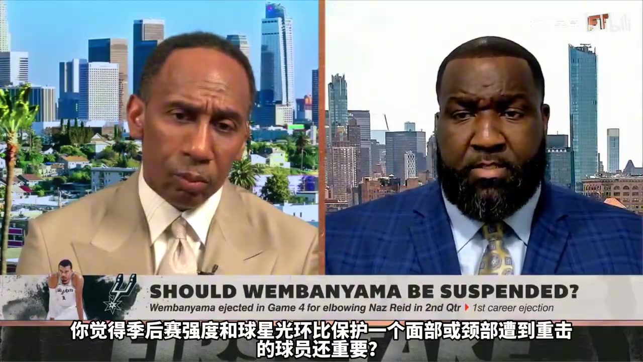 【视频/集锦】帕金斯：文班必须被禁赛，他的恶意犯规可能会导致里德重伤！