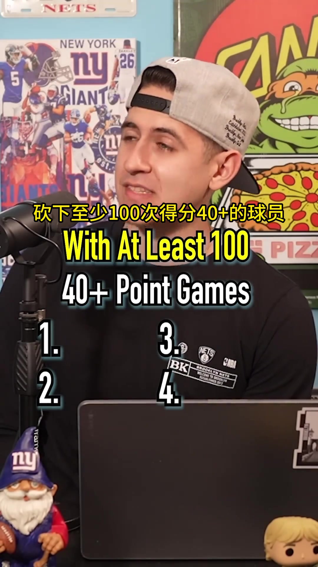 经典 NBA仅有4个砍下100次以上得分40+的球员...