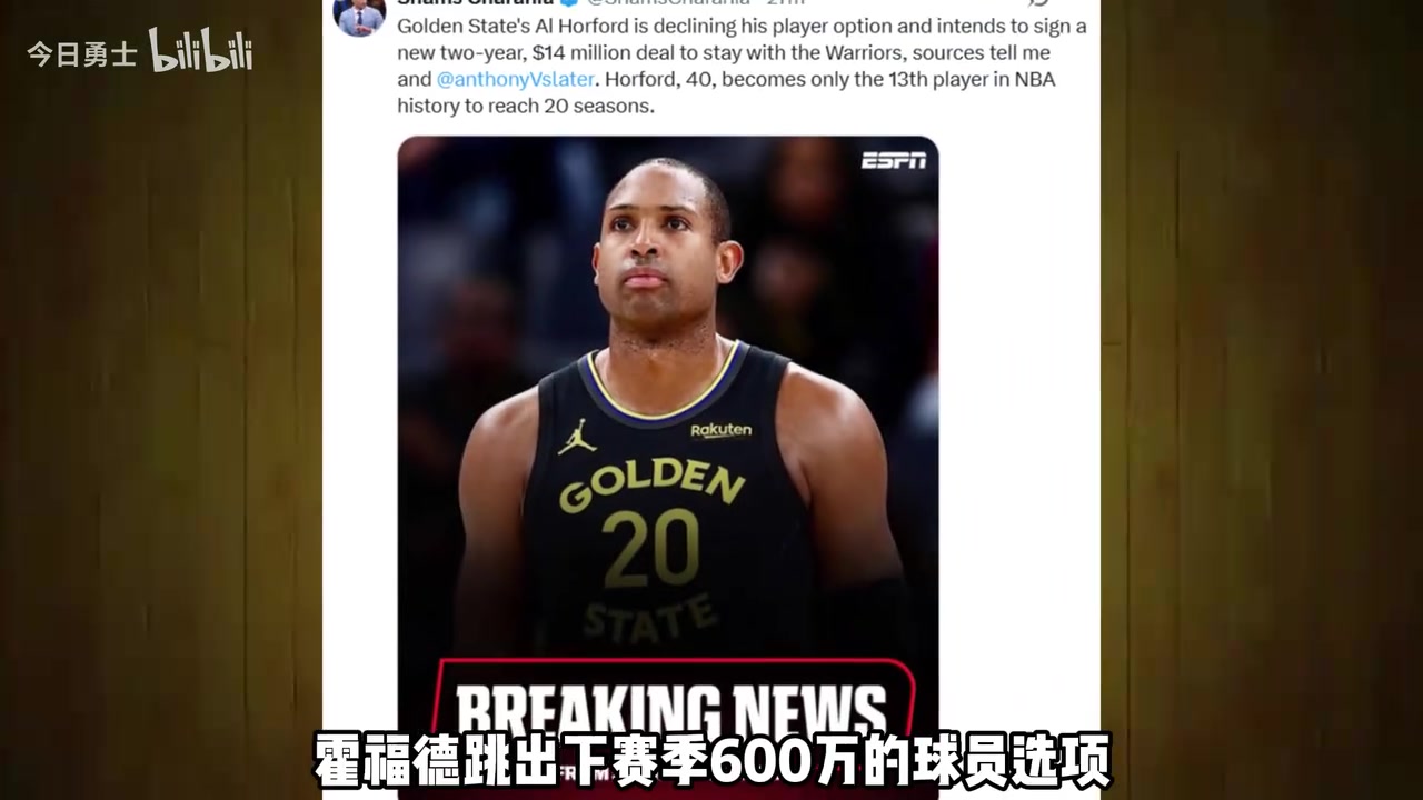【体育头条】霍福德续约留队！三球加盟森林狼！