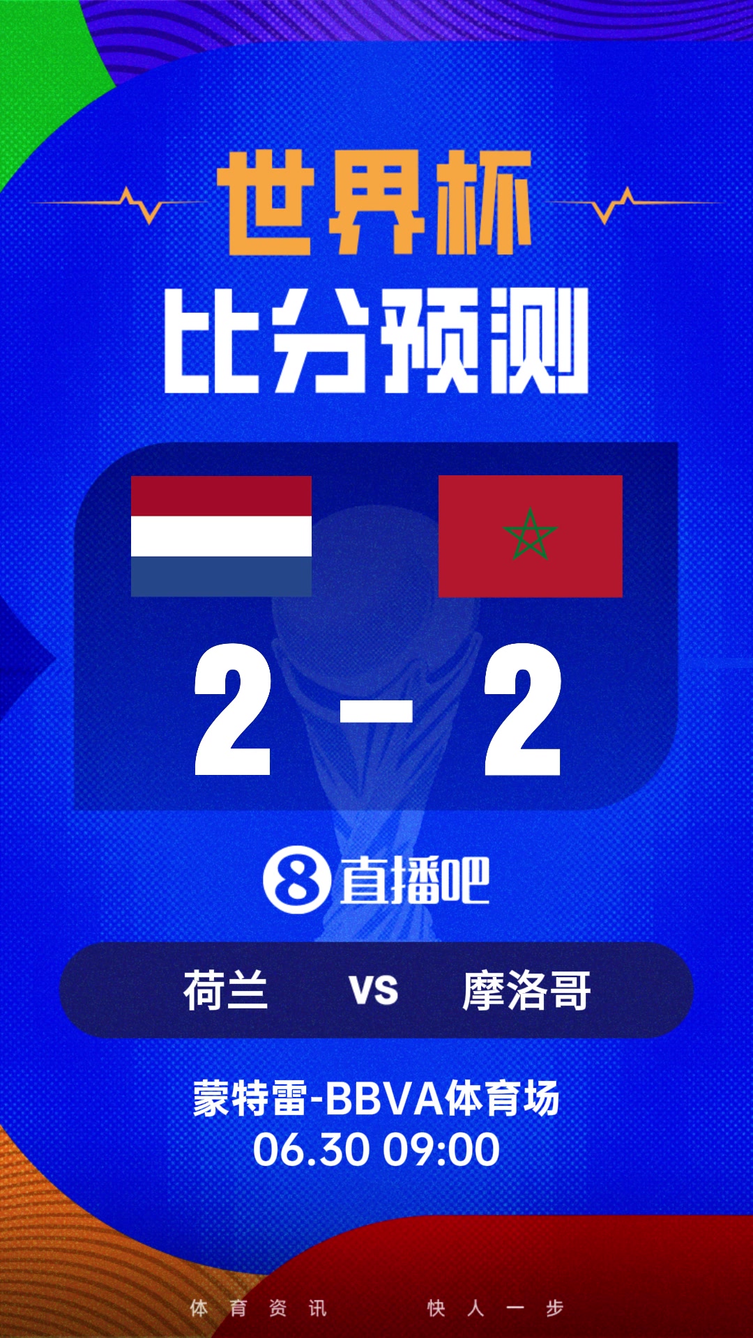 世界杯比分预测：上届世界杯八强vs上届世界杯四强