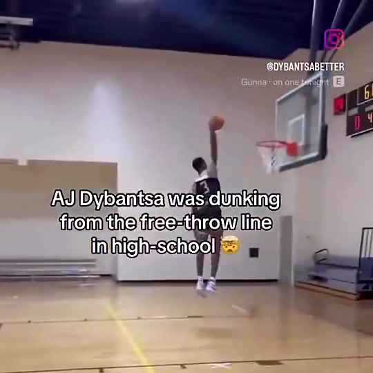 【NBA】要不你来拯救扣篮大赛？状元迪班萨高中时期的罚球线滑