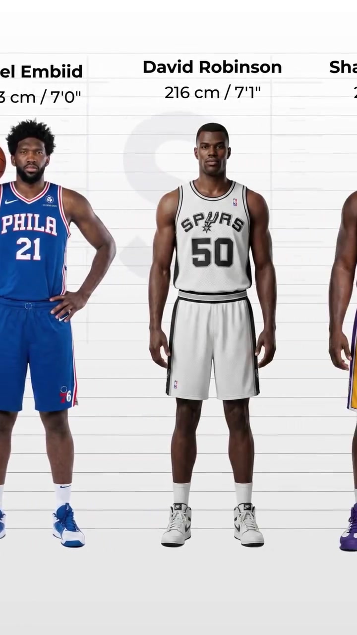 认识一些NBA传奇球星,看看自己站在他们身边会是什么样子
