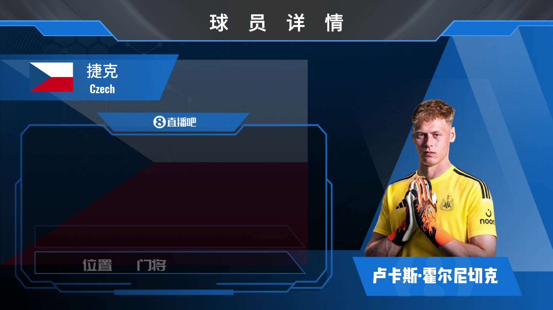 HWG！纽卡2500w镑签捷克国门霍尔尼切克⚽️来看门神风采