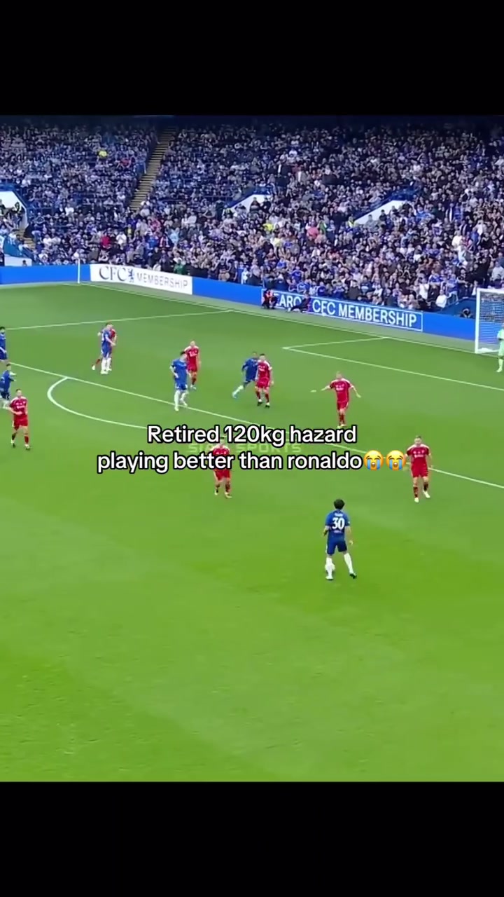 【全程剪辑】猛❕虎落山！看着肥胖版阿扎尔做以前的动作，伤感⚽