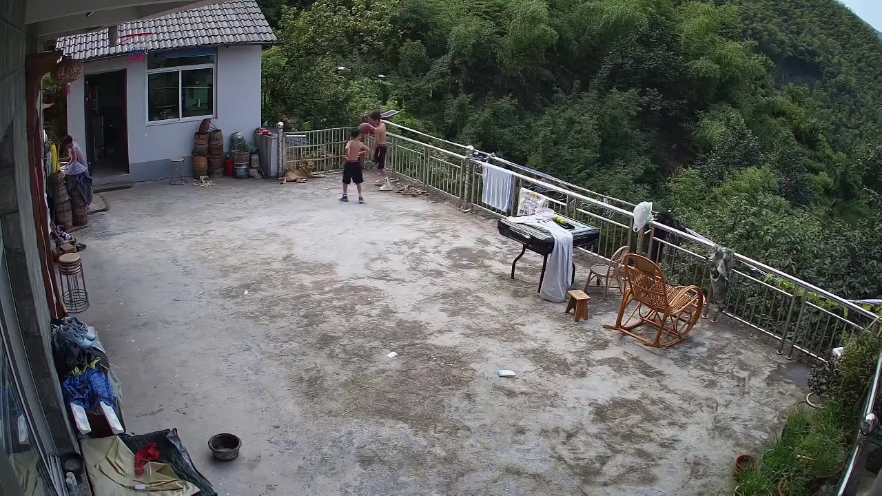 感觉住这边挺危险的？小男孩打球掉下山崖。大黄，走，下山捡球去