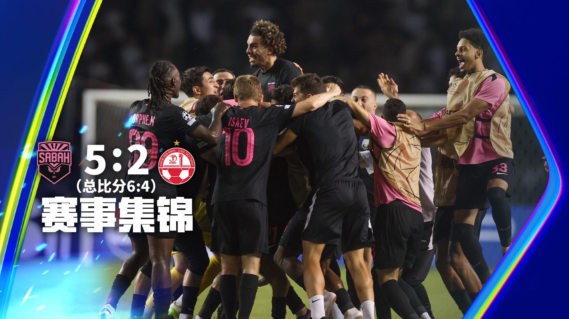 欧冠-读秒绝平加时赛连进2球 沙巴巴库总比分6-4逆转贝尔谢巴夏普尔
