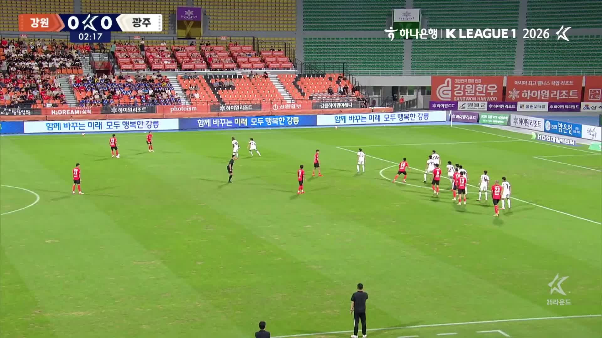 红卡无敌?十人江原2分钟2球2-2扳平光州!K联赛太神奇了!