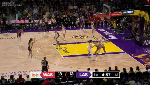 WNBA常规赛 华盛顿神秘人 82 - 88 洛杉矶火花 全场集锦