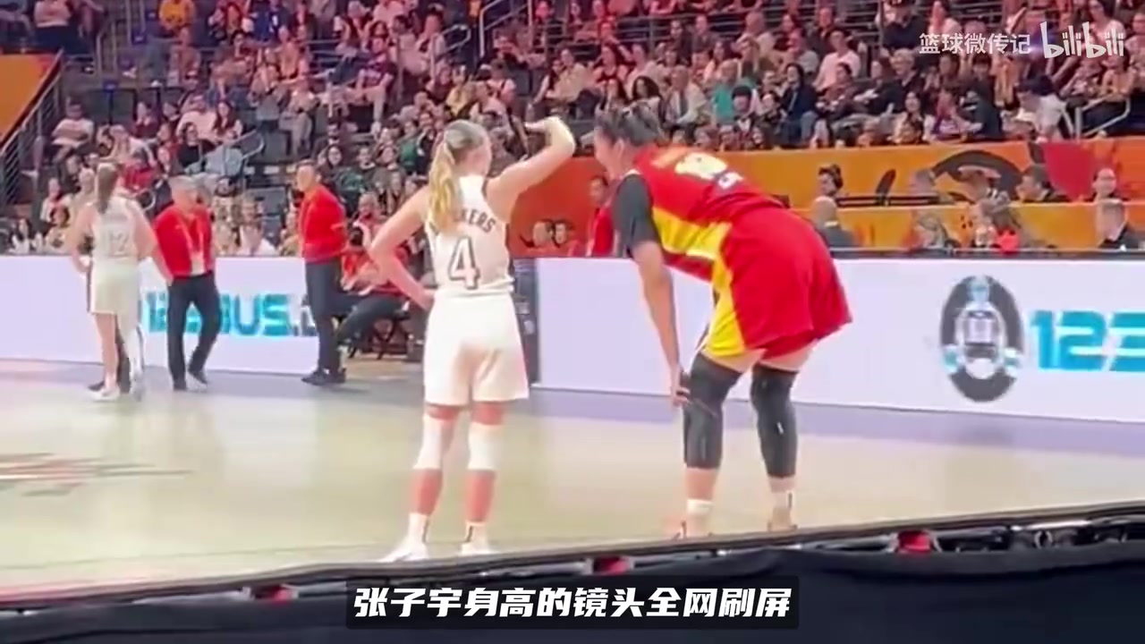 [精彩镜头]张子宇2米26超N❕BA第一梯队！美国后卫抬手比