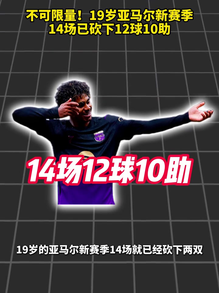 【球星瞬间】收割数据！19岁亚马尔新赛季14场已砍下12球10助！