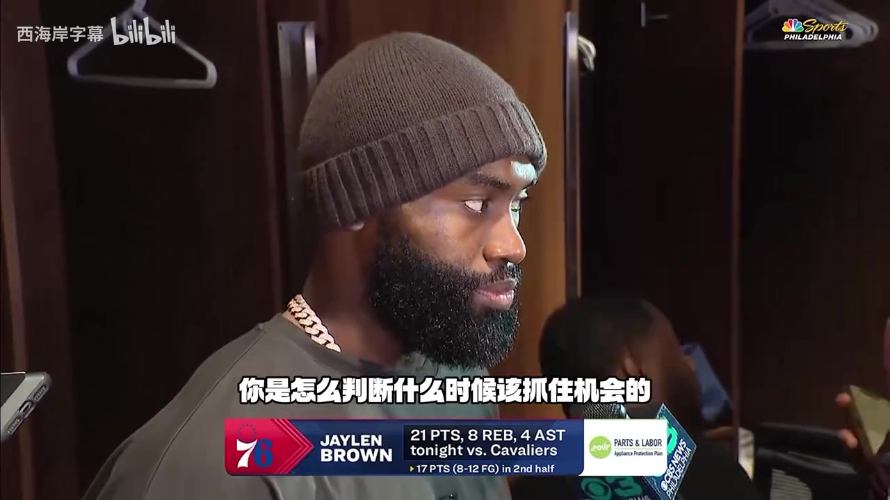 杰伦-布朗谈融入76人：保持耐心赢得信任 这支球队韧性十足